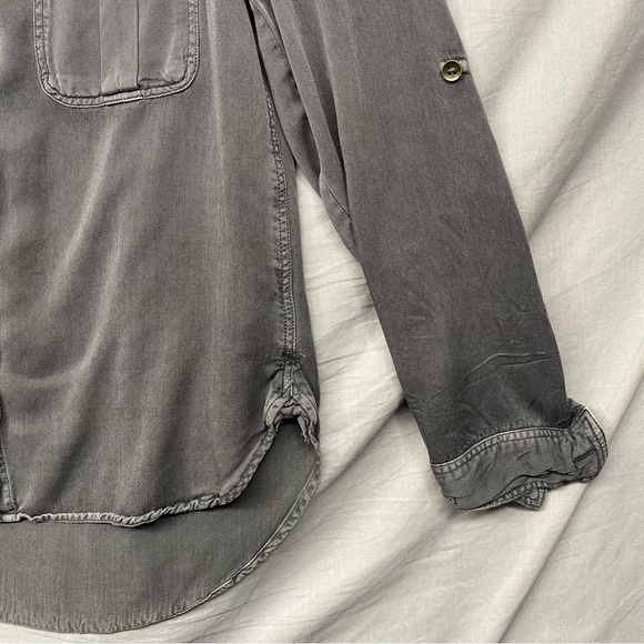 American Eagle Outfitters Button Down Long Sleeve Soft Gray Size | XS - Picture 3 of 7